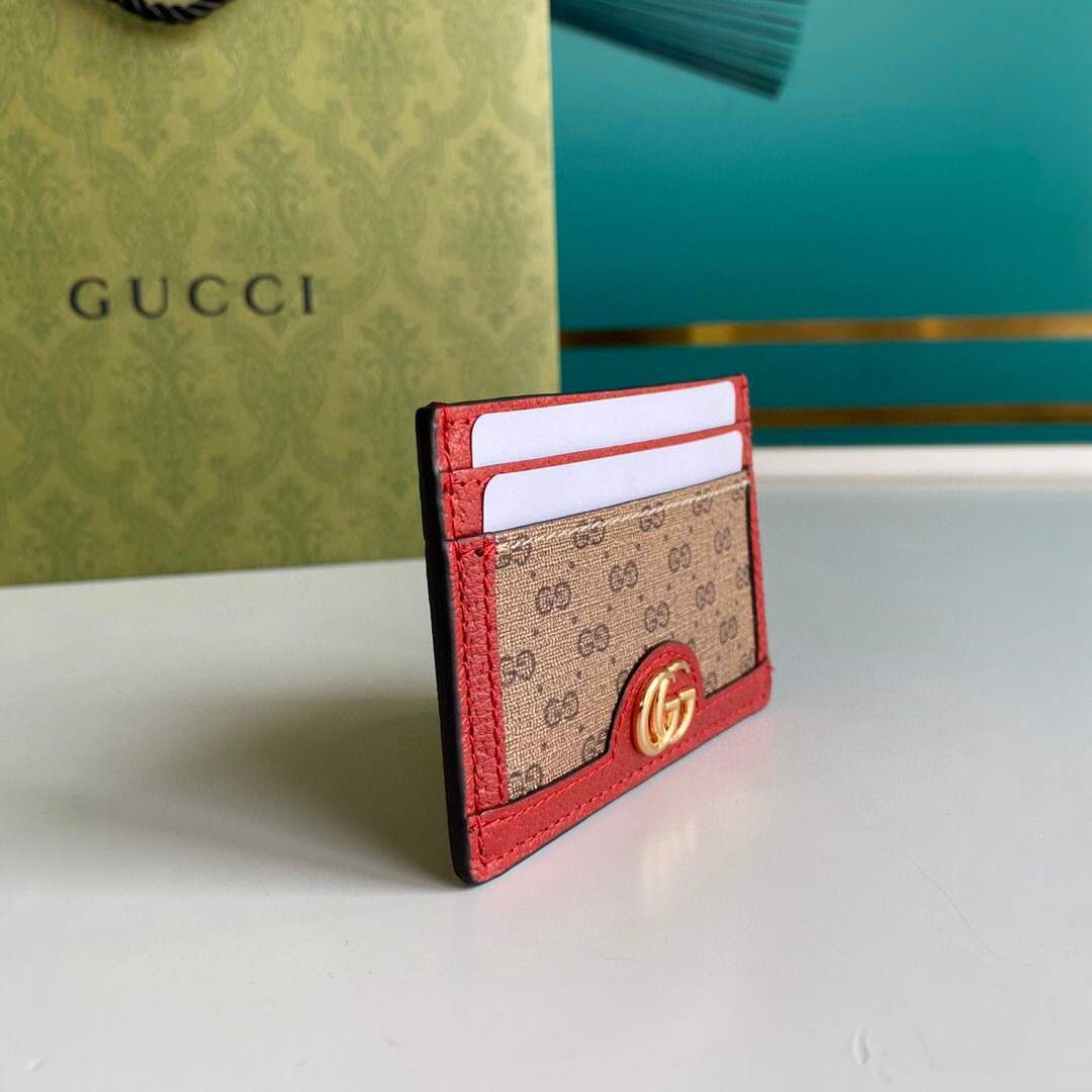Gucci Card holders coin cases for women's Doraemon x Gucci card case 654539 Red - luxibagsmall