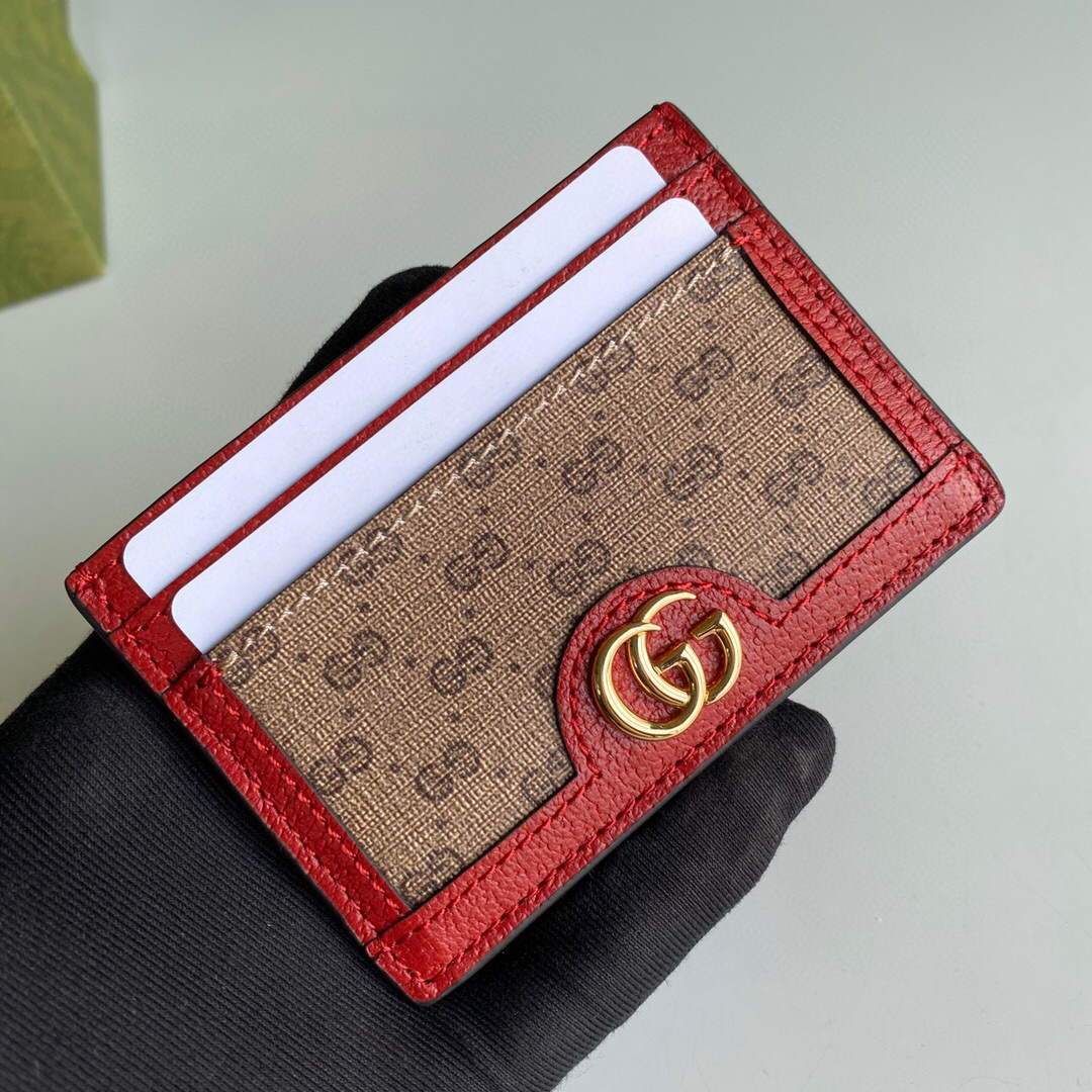 Gucci Card holders coin cases for women's Doraemon x Gucci card case 654539 Red - luxibagsmall