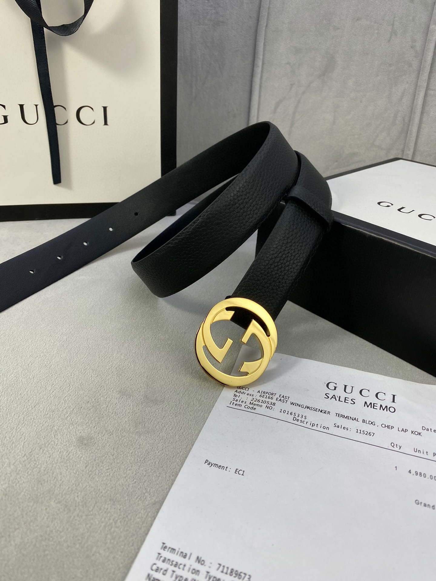 Gucci Women Men's Leather Belt with Double G Buckle 30MM 19017 Black - luxibagsmall