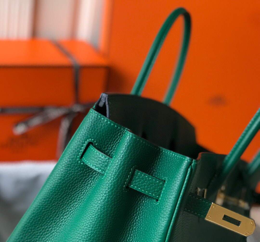 Hermes Birkin Designer Tote Bag Togo Leather 28339 Green - luxibagsmall