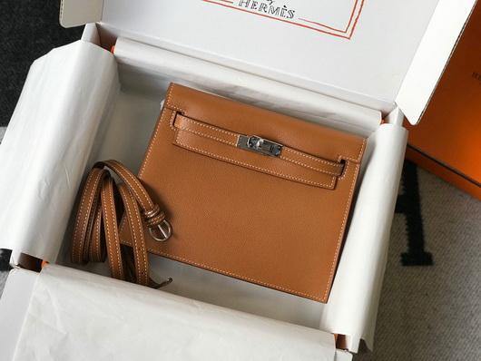 Hermes Kelly Danse 22cm Leather Bag 20353 Tan - luxibagsmall