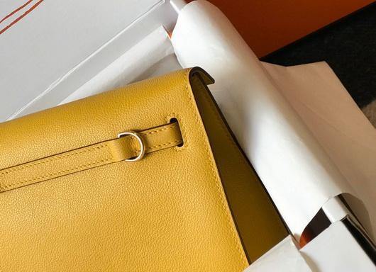 Hermes Kelly Danse 22cm Leather Bag 20357 Yellow - luxibagsmall