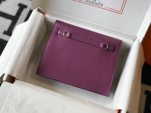 Hermes Kelly Danse 22cm Leather Bag 20358 Purple - luxibagsmall