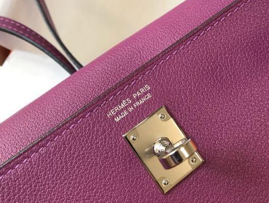 Hermes Kelly Danse 22cm Leather Bag 20358 Purple - luxibagsmall