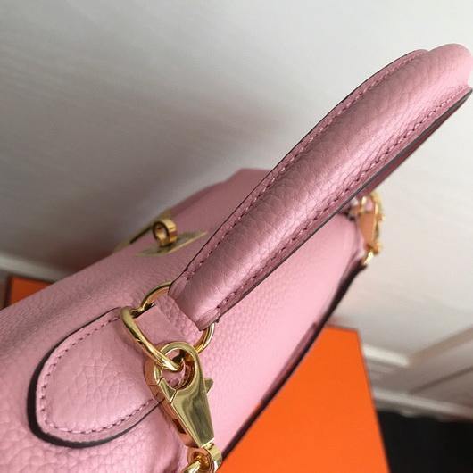 Hermes Kelly Danse 20306 Designer Tote Shoulder Strap Bag Pink - luxibagsmall