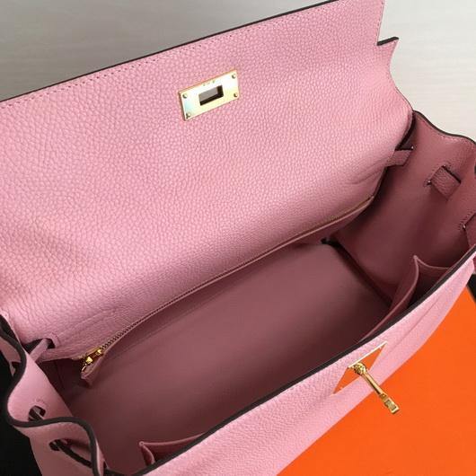 Hermes Kelly Danse 20306 Designer Tote Shoulder Strap Bag Pink - luxibagsmall