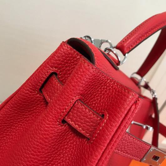 Hermes Kelly Danse 20307 Designer Tote Shoulder Strap Bag Red - luxibagsmall