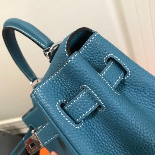 Hermes Kelly Danse 20310 Designer Tote Shoulder Strap Bag Blue - luxibagsmall