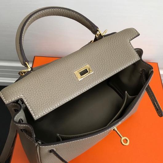 Hermes Kelly Danse 20315 Designer Tote Shoulder Strap Bag Apricot - luxibagsmall