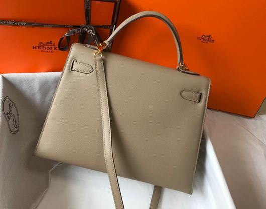 Hermes Sellier Kelly 28cm of Epsom Leather Bag 20331 Gray - luxibagsmall