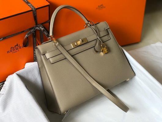 Hermes Sellier Kelly 28cm of Epsom Leather Bag 20331 Gray - luxibagsmall