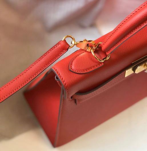 Hermes Sellier Kelly 28cm of Epsom Leather Bag 20332 Red - luxibagsmall