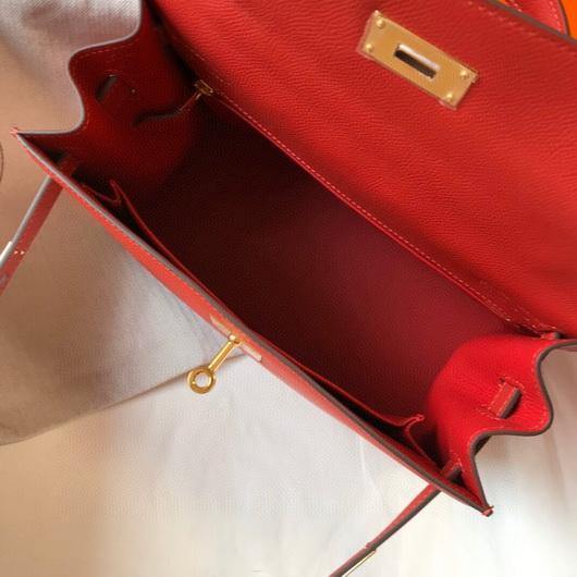 Hermes Sellier Kelly 28cm of Epsom Leather Bag 20332 Red - luxibagsmall