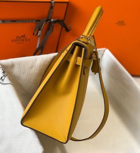 Hermes Sellier Kelly 28cm of Epsom Leather Bag 20334 Yellow - luxibagsmall