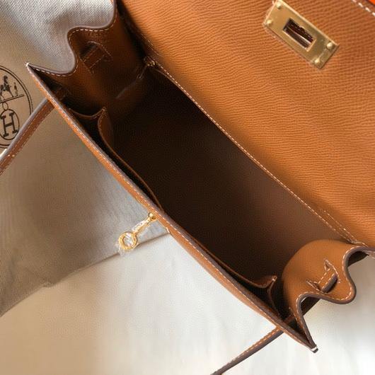 Hermes Sellier Kelly 28cm of Epsom Leather Bag 20335 Tan - luxibagsmall