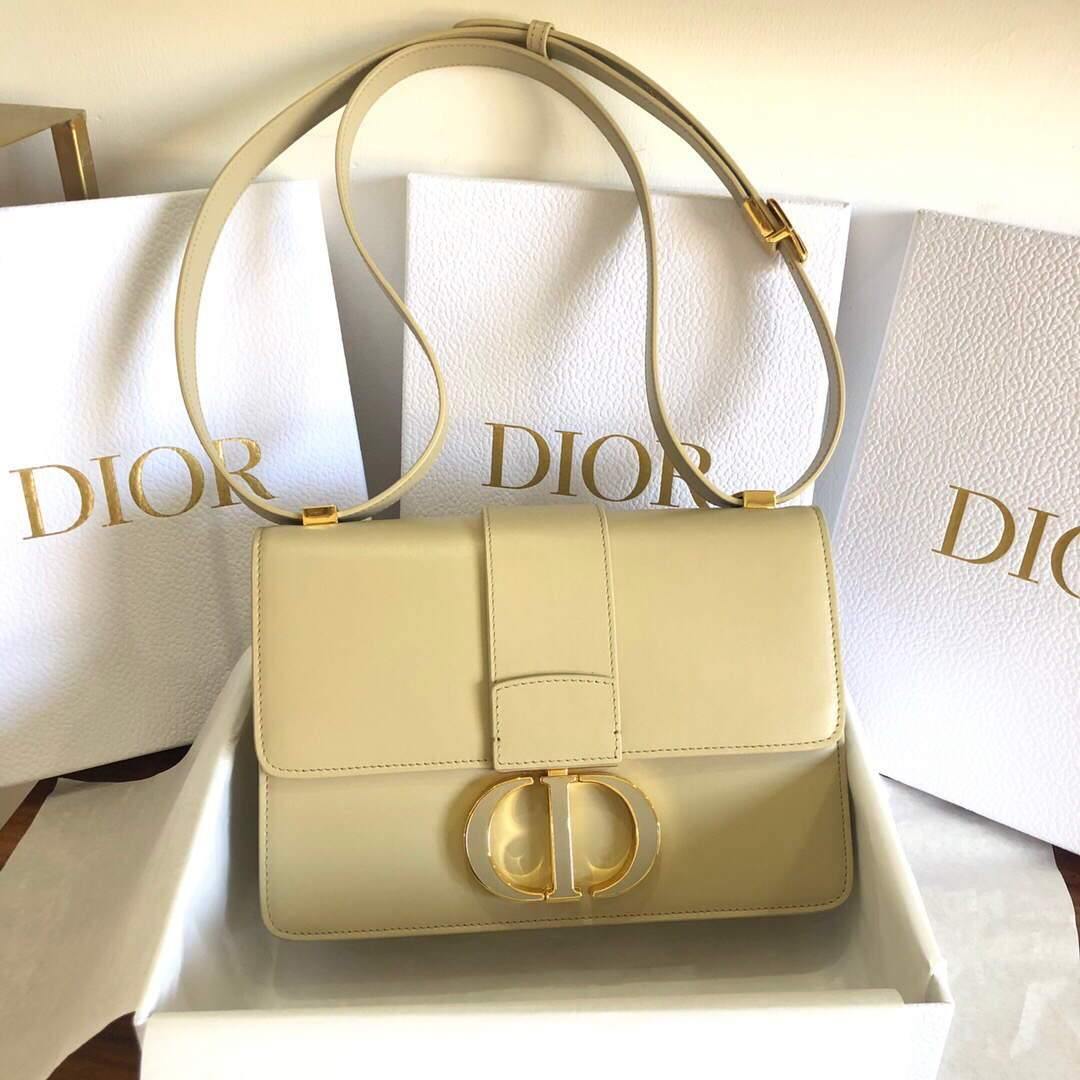 Dior M9204 Dior 30 Montaigne Box Bag Calfskin Apricot - Voguebags