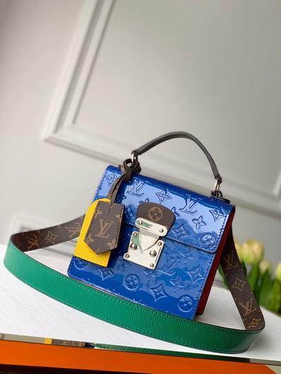 LV M90376 Louis Vuitton M90375 Spring Street Bag Blue Red - luxibagsmall