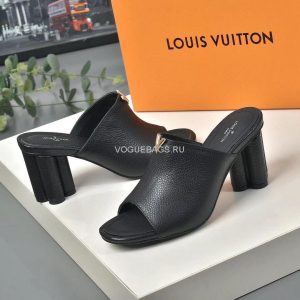 LV 1A85V9 Slippers Designer Louis Vuitton Indiana Mule Black - luxibagsmall