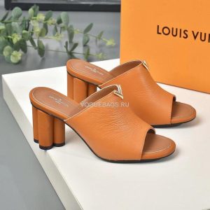 LV 1A85V9 Slippers Designer Louis Vuitton Indiana Mule Brown - luxibagsmall