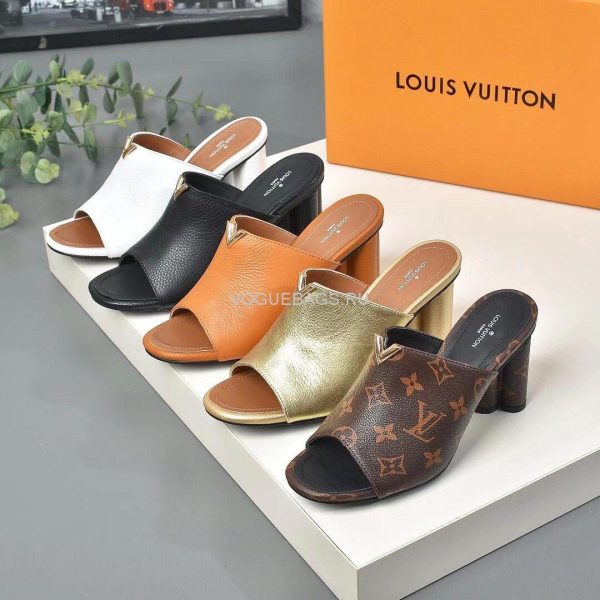 LV 1A85V9 Slippers Designer Louis Vuitton Indiana Mule Brown - luxibagsmall