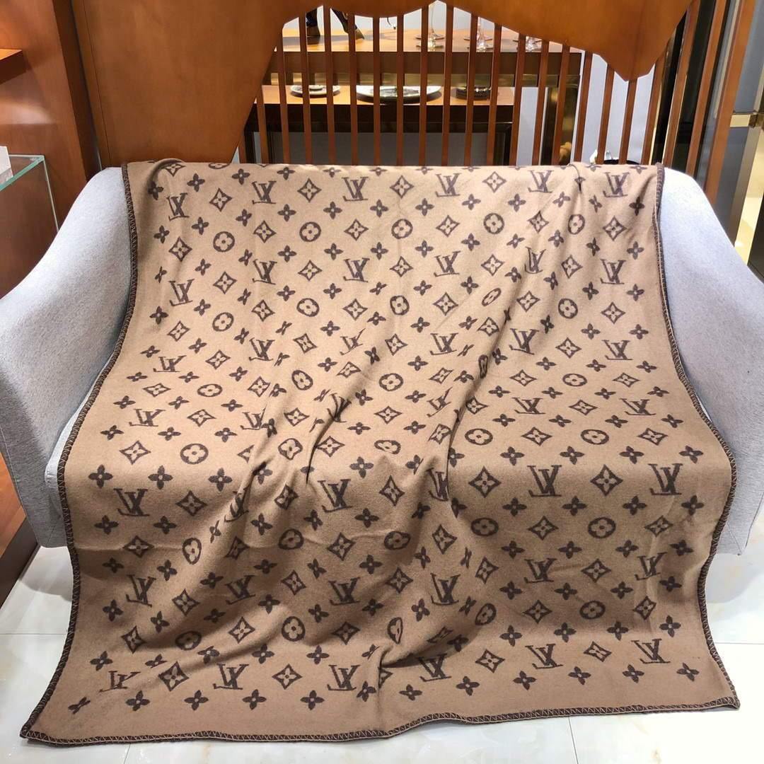 LV Avalon Rocabar Louis Vuitton Carmel Cashmere Blanket 29920 - Voguebags