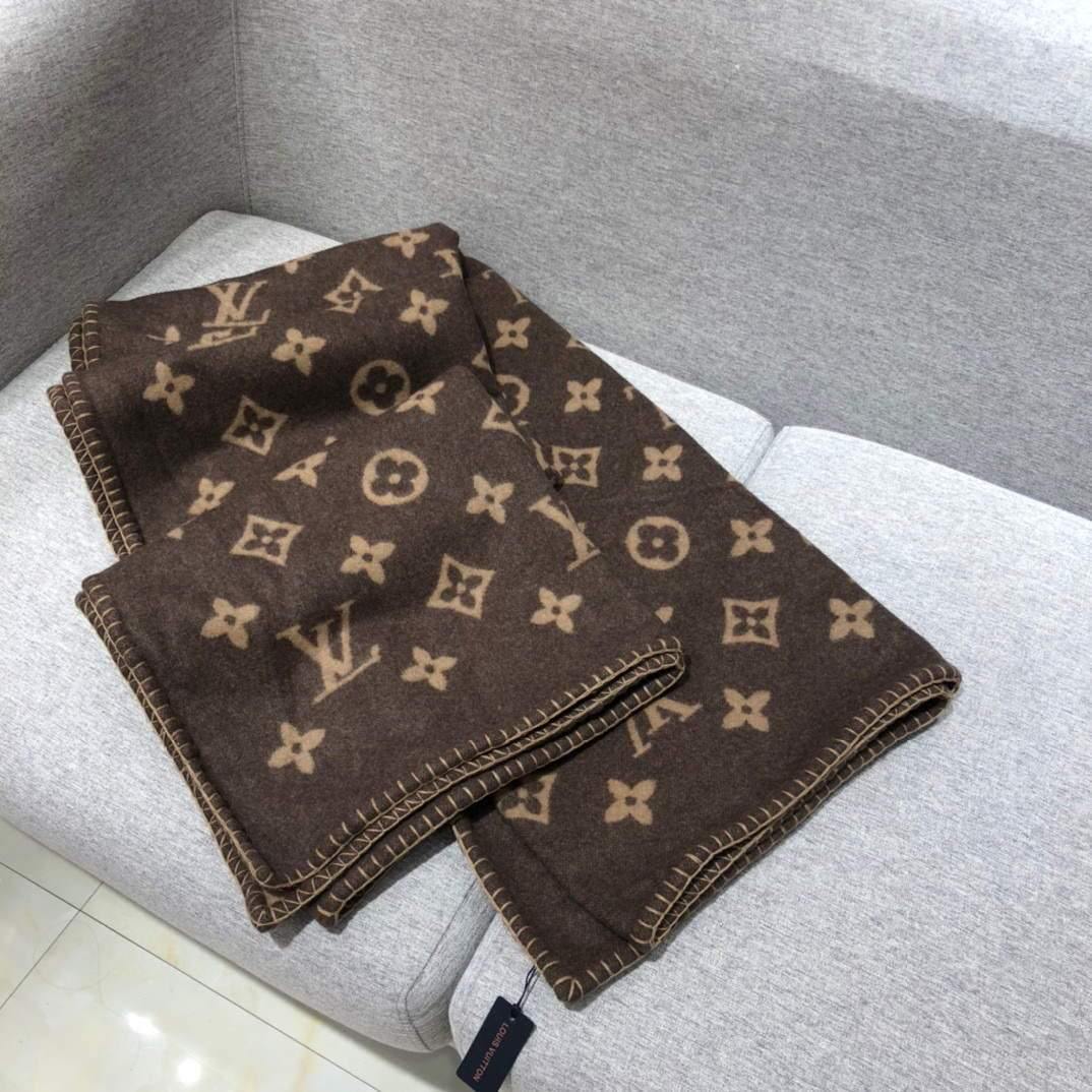 LV Avalon Rocabar Louis Vuitton Carmel Cashmere Blanket 29920 - Voguebags