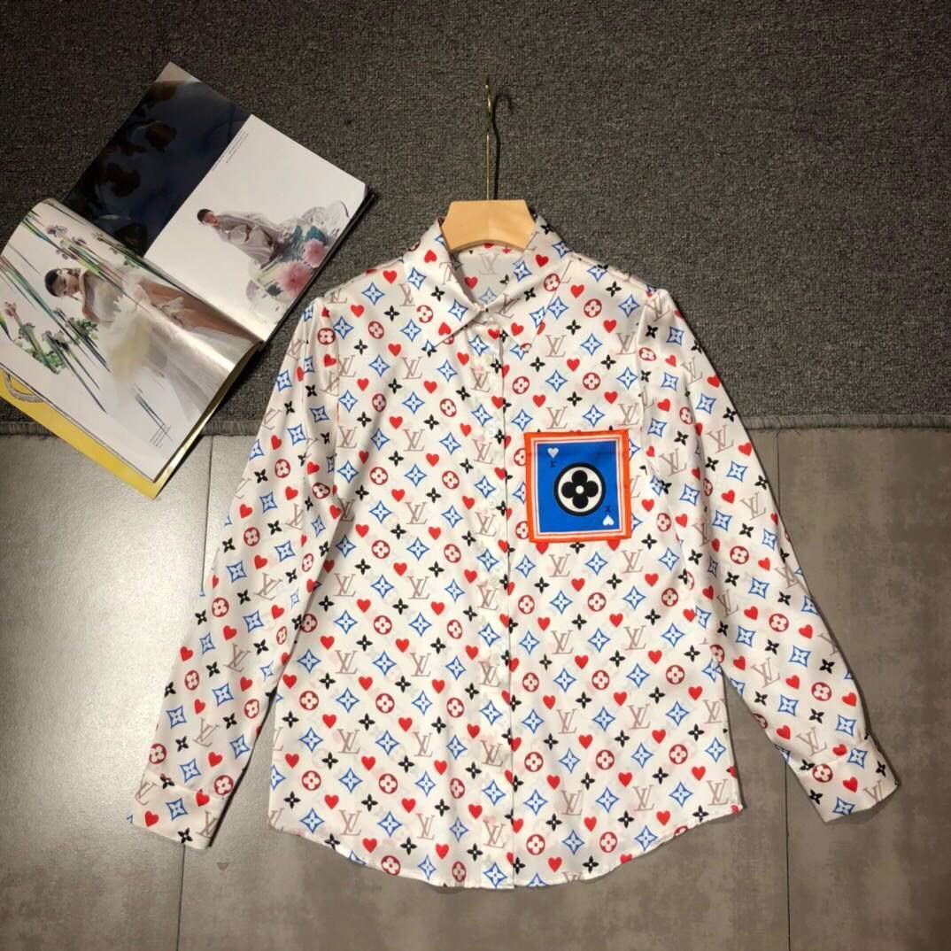 LV Blouse Silk Designer Louis Vuitton Shirts Clothing 38084 - Voguebags