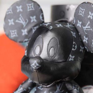 LV Louis Vuitton X Mickey Mouse Plush Thing Bag Monogram Black - luxibagsmall