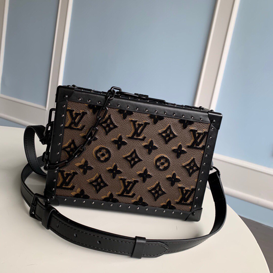 LV M20233 Louis Vuitton Clutch Box Bag M20230 Black - luxibagsmall