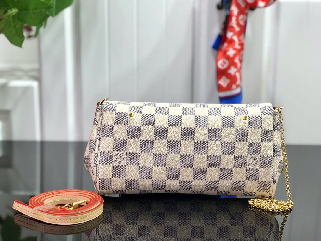 LV M40717 Louis Vuitton Favorite Pm M40718 Handbag Damier Azur Canvass - luxibagsmall