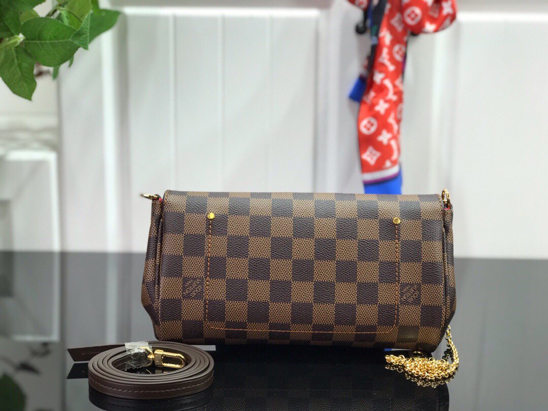 LV M40717 Louis Vuitton Favorite Pm M40718 Handbag Damier Ebene Canvas - luxibagsmall