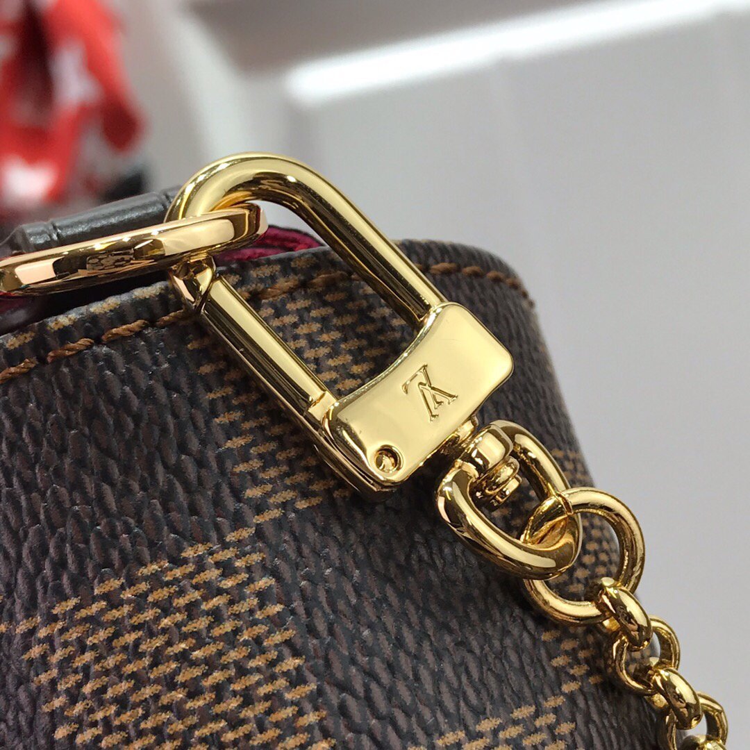 LV M40717 Louis Vuitton Favorite Pm M40718 Handbag Damier Ebene Canvas - luxibagsmall