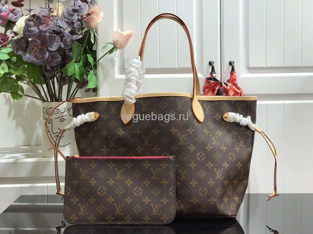 LV M41178 Louis Vuitton Neverfull MM Monogram M41177 Bag Pulm - Voguebags