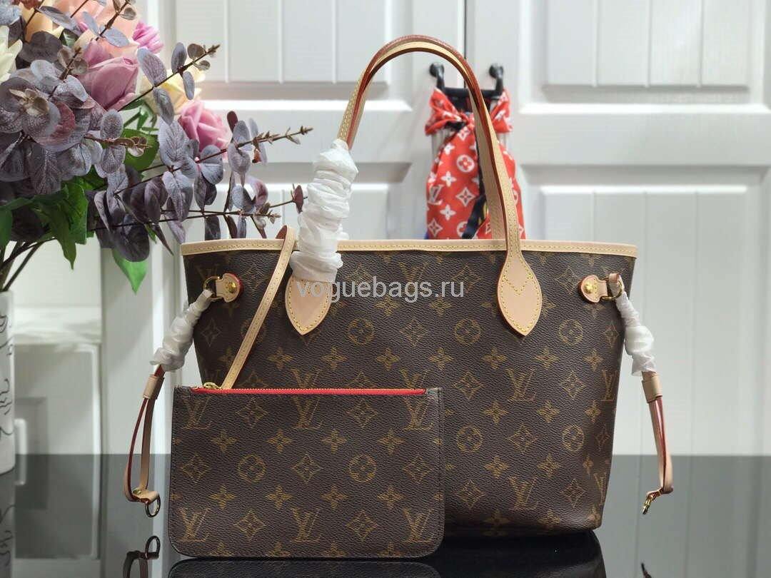 LV M41245 Louis Vuitton N41362 Neverfull PM Monogram Bag Red - Voguebags