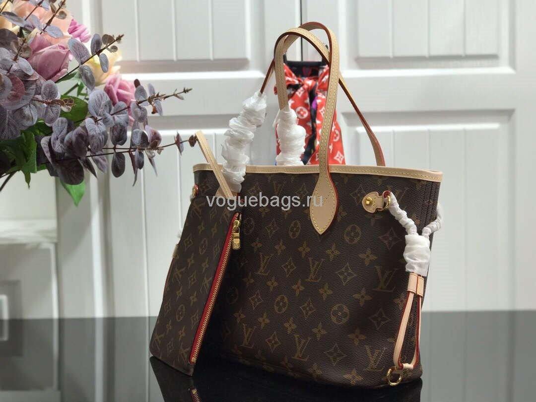 LV M41245 Louis Vuitton N41362 Neverfull PM Monogram Bag Red - Voguebags