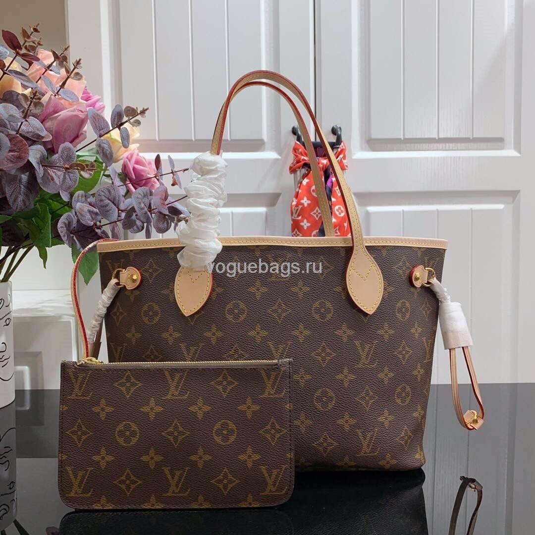 LV M41245 Louis Vuitton Neverfull PM Monogram N41362 Bag Beige - Voguebags