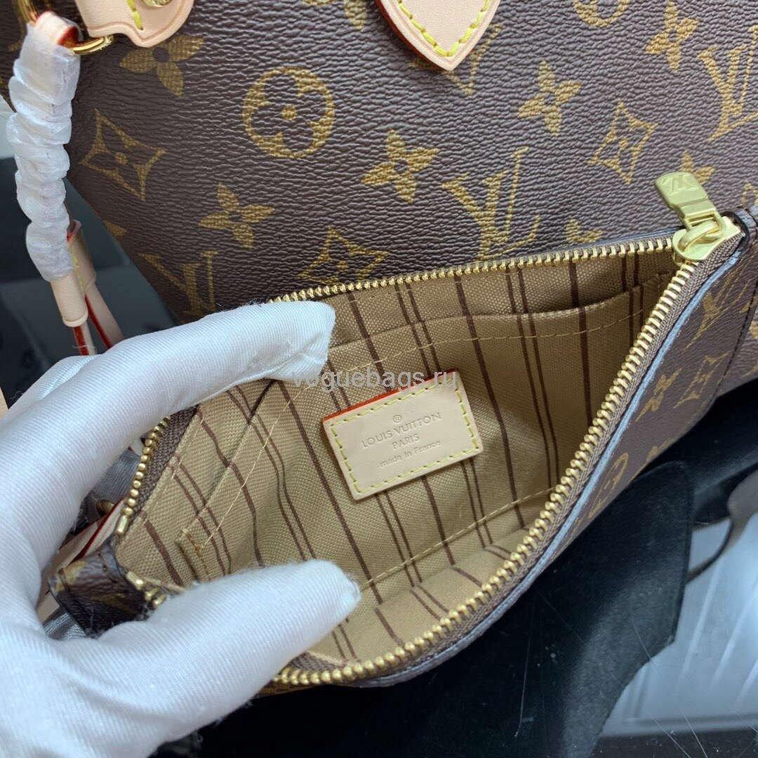 LV M41245 Louis Vuitton Neverfull PM Monogram N41362 Bag Beige - Voguebags