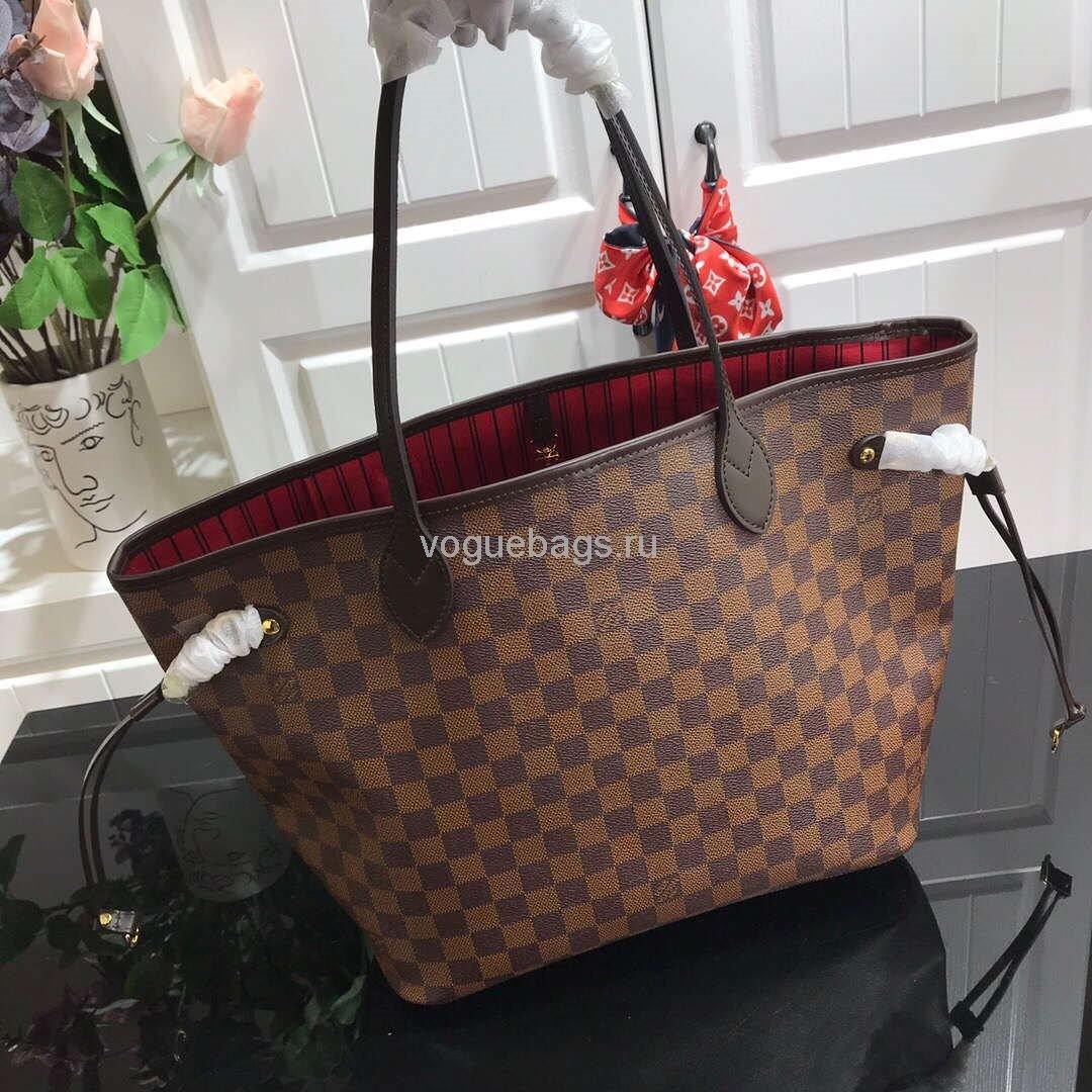 LV M41358 Louis Vuitton Neverfull MM Damier Ebene N41603 Bag - Voguebags