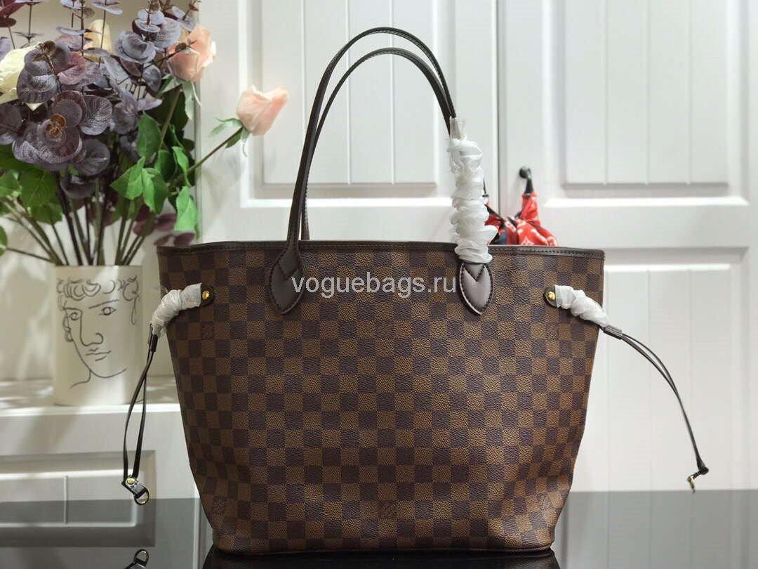 LV M41358 Louis Vuitton Neverfull MM Damier Ebene N41603 Bag - Voguebags