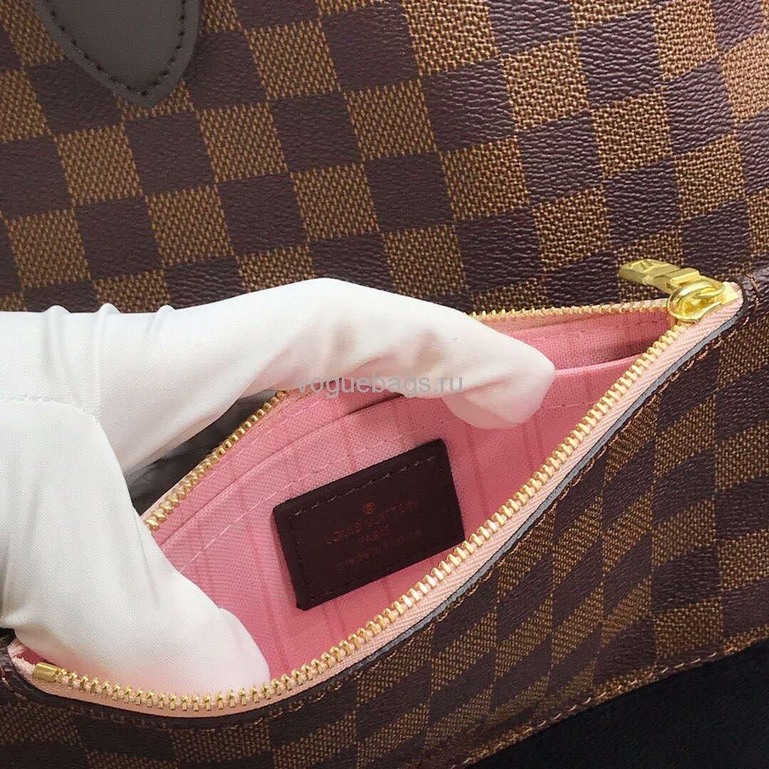 LV M41359 Louis Vuitton Neverfull PM Damier Ebene M41245 Bag Pink - Voguebags