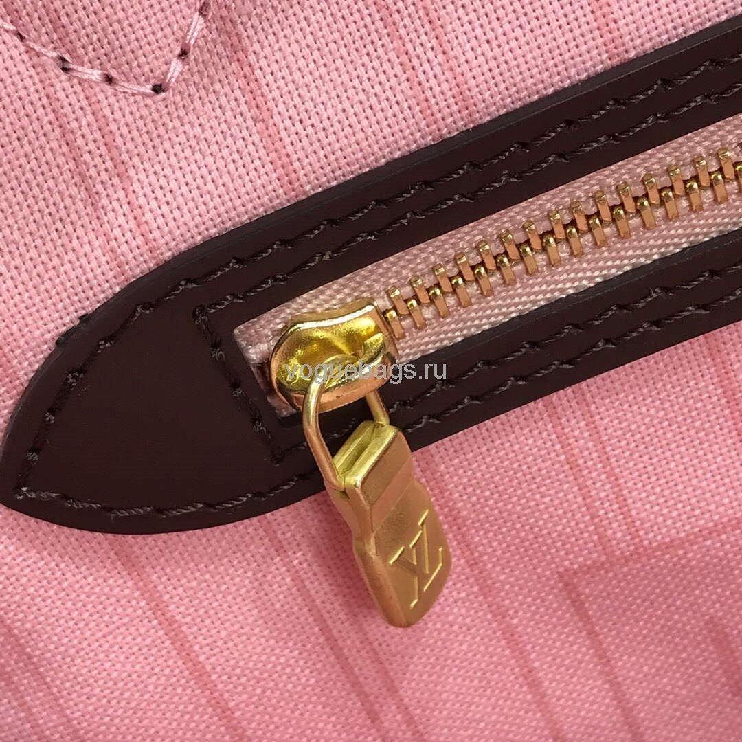 LV M41359 Louis Vuitton Neverfull PM Damier Ebene M41245 Bag Pink - Voguebags