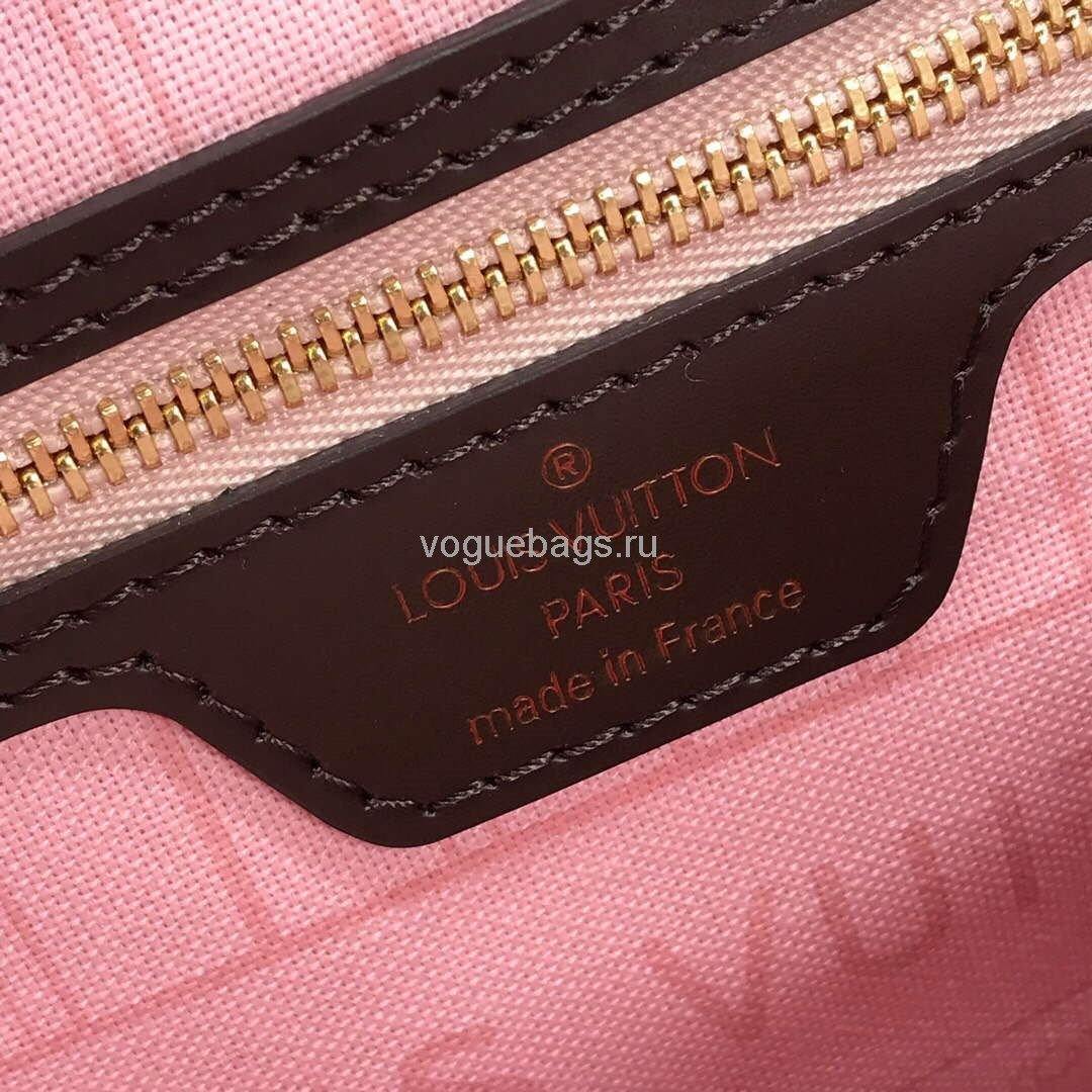 LV M41359 Louis Vuitton Neverfull PM Damier Ebene M41245 Bag Pink - Voguebags