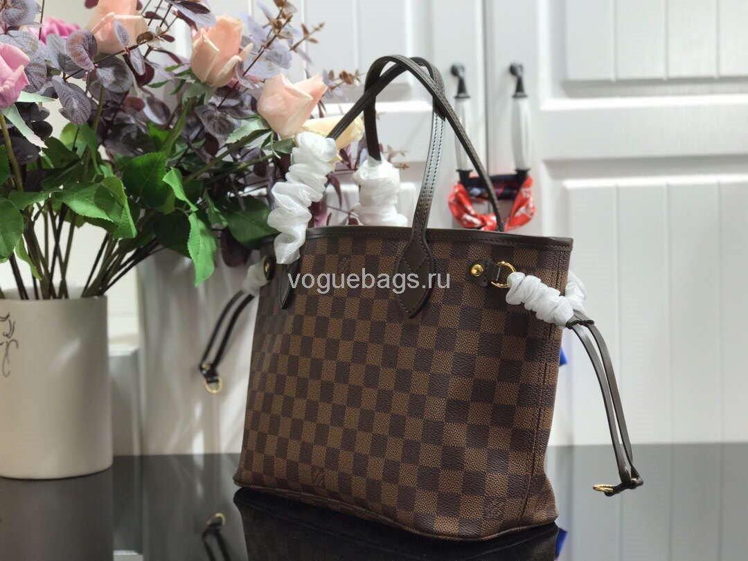 LV M41359 Louis Vuitton Neverfull PM Damier Ebene M41245 Bag Red - Voguebags