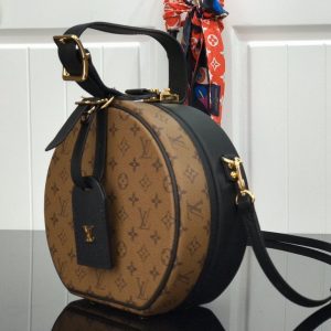 LV M43514 Louis Vuitton Petite Boite Chapeau Monogram Reverse Canvas Bag - luxibagsmall