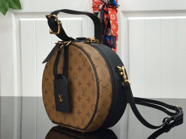 LV M43514 Louis Vuitton Petite Boite Chapeau Monogram Reverse Canvas Bag - luxibagsmall