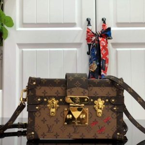 LV M44154 Louis Vuitton Petite Malle Monogram Reverse M44199 Bag - Voguebags