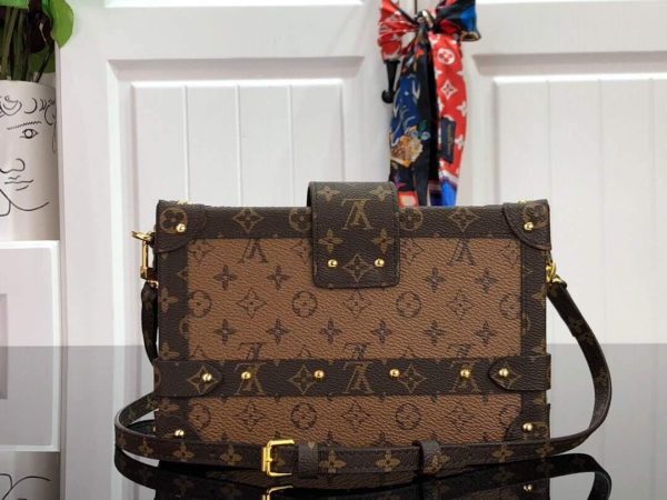 LV M44154 Louis Vuitton Petite Malle Monogram Reverse M44199 Bag - Voguebags