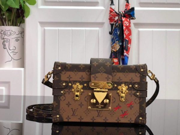 LV M44154 Louis Vuitton Petite Malle Monogram Reverse M44199 Bag - Voguebags