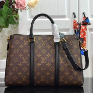 LV M44817 Louis Vuitton Soufflot MM M44903 Bag Monogram Canvas Black - luxibagsmall