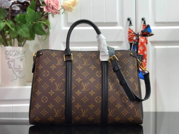 LV M44817 Louis Vuitton Soufflot MM M44903 Bag Monogram Canvas Black - luxibagsmall